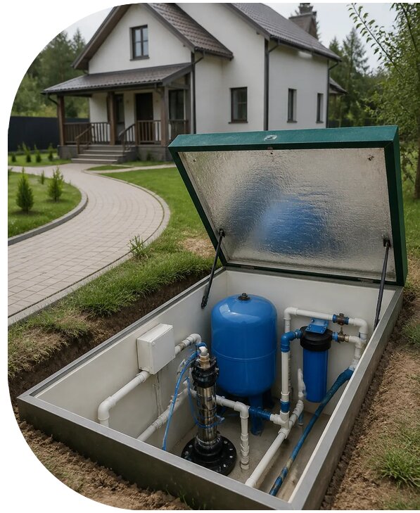 Автономное водоснабжение дома в Шадринске от 155115 р. | АПаруса-Шдр